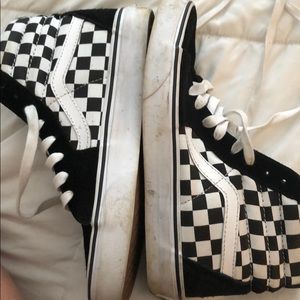 Checkered high top vans